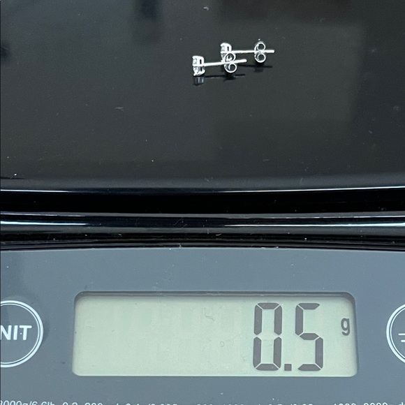 Vintage 925 Sterling Silver CZ Stud Earrings - Picture 11 of 11